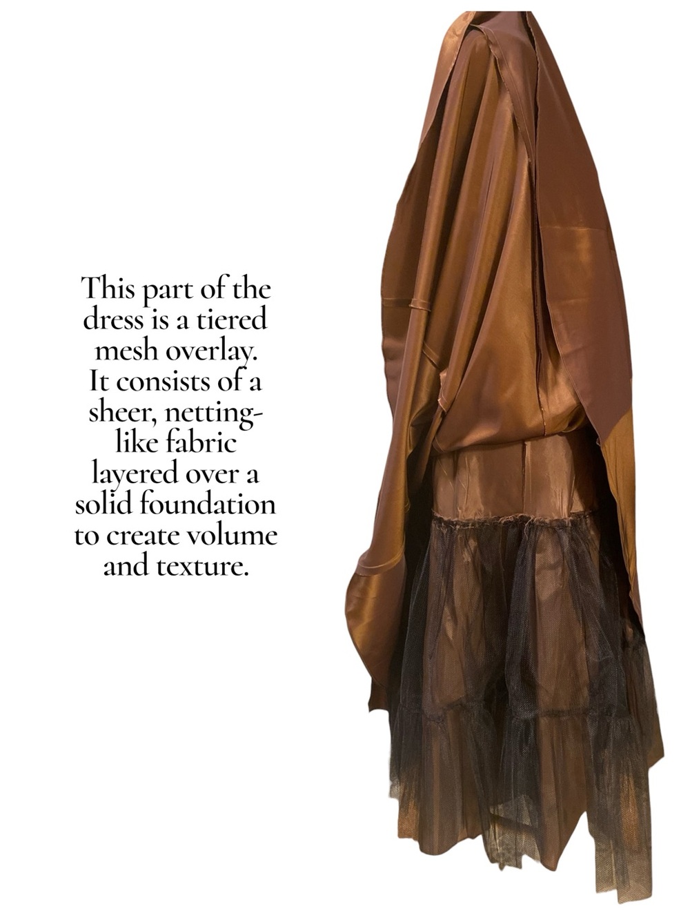 Nicole Miller Bronze Copper Chocolate Brown Midi Dress with Back Bow - Picture 12 of 13